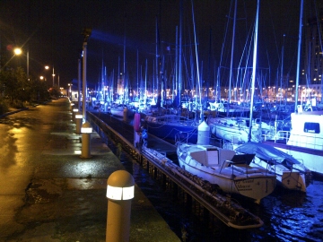 Dunkerque le port de plaisance la nuit