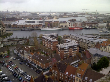 Dunkerque le centre ville et le port
