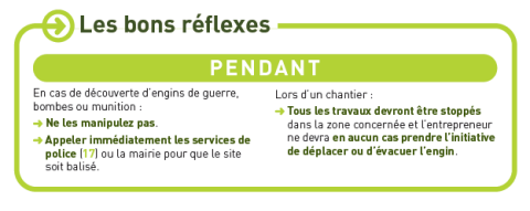 les bons réflexes face à un engin de guerre, bombes ou munition non désamorcés, selon le DICRIM de DK les bons réflexes